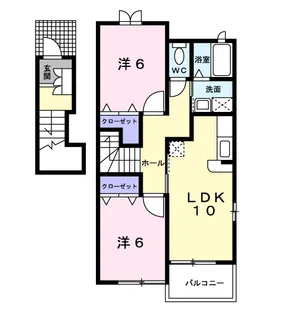 サニーハウス東高陽台A【2階】の間取り