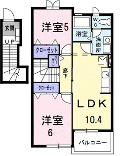 プラシードB【2階】の間取り