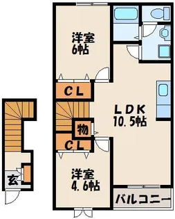 サンリット天神【2階】の間取り