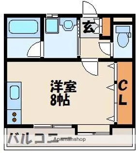 エスコート福工大前B【1階】の間取り