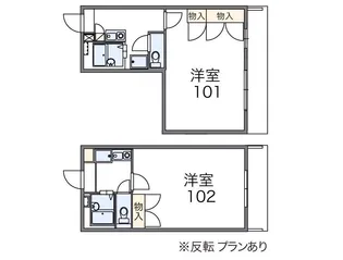 レオパレス堀内【102号室】の間取り