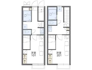 レオパレスアトリオ【205号室】の間取り