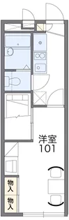 レオパレスマ シャンテ【110号室】の間取り