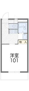 レオパレスKUBOTA【103号室】の間取り