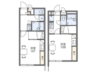 レオパレスYOSIGEN【102号室】の間取り