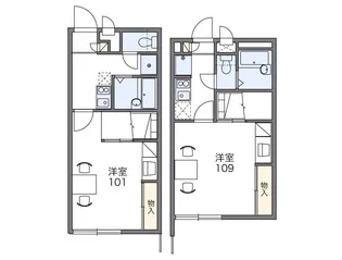 レオパレスYOSIGEN【1階】の間取り
