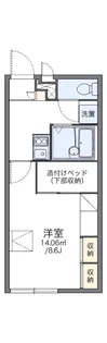 レオパレスアール【1階】の間取り
