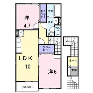 アベニールDI【2階】の間取り