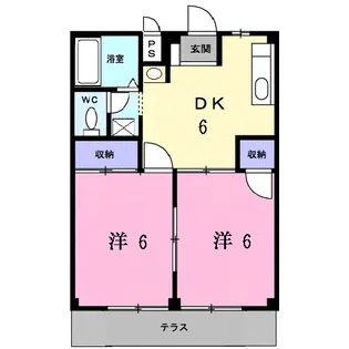シティハイツ恭武【1階】の間取り