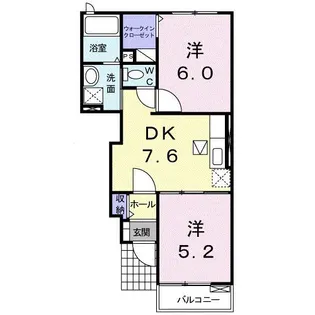 サンパティーク・ウエストⅡ【1階】の間取り
