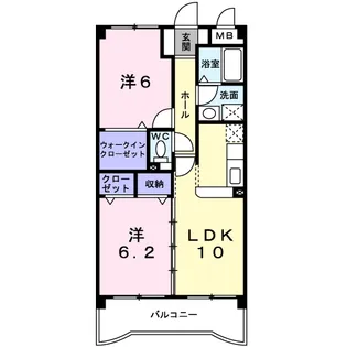ボーフェン ドゥリー【4階】の間取り