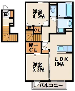 ブランシュネージュモリ【2階】の間取り