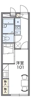 レオパレスヴィレッジナカムラⅡ【101号室】の間取り