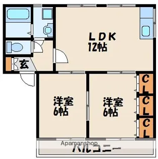 コンフレール松崎【2階】の間取り
