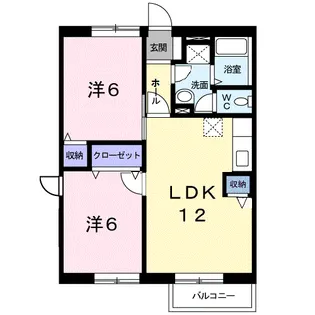 フローラル舞Ⅰ【2階】の間取り