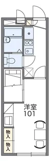 レオパレスクルール つばき【101号室】の間取り
