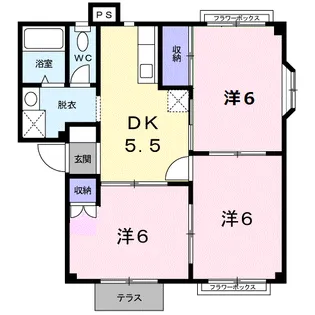 ドミール鳥井C【1階】の間取り