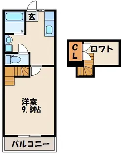 ジェニファーⅨ【2階】の間取り