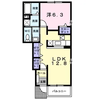 ヴィラージュ Y【1階】の間取り