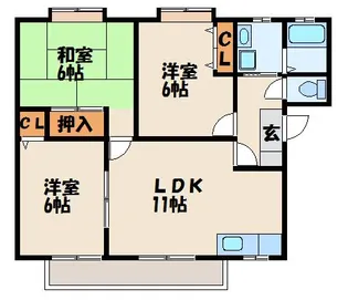 イズミヒルⅠ【2階】の間取り