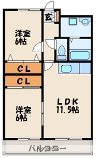インフィニティ舞の里【1階】の間取り