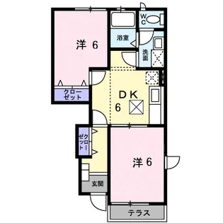 プラシードA【1階】の間取り