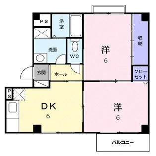 サニーコートB【2階】の間取り