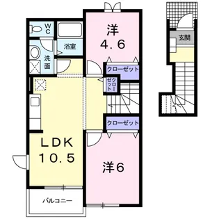 サンパティークⅠ【2階】の間取り