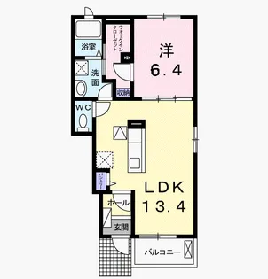 グリシーヌA【1階】の間取り