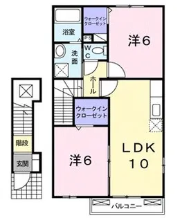 SHINO・MATOOKA B【2階】の間取り