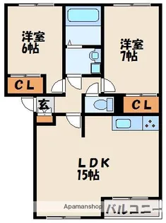 シーサイドヒルズHKⅢ【1階】の間取り