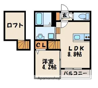 REALES手光南【2階】の間取り