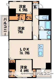 ミルキーウェイⅦ【5階】の間取り
