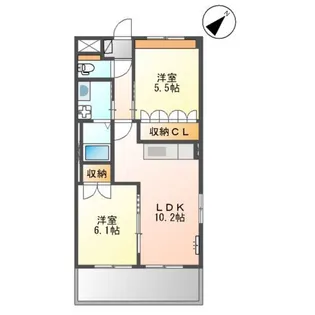 NEO HEIM おばさ【101号室】の間取り