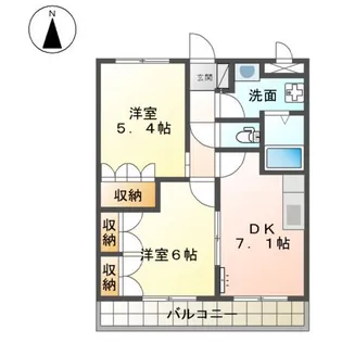 ルミナス・ヨシダ B【202号室】の間取り