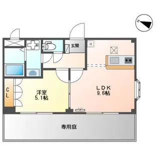 ハートフルプラザ【1階】の間取り