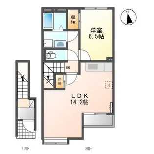 プラムガーデン弐番館【2階】の間取り