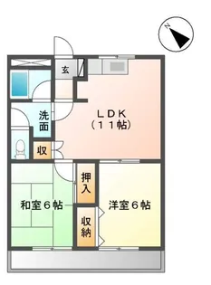 パインハウス【2階】の間取り
