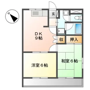 ルミナスガーデン内橋【101号室】の間取り