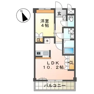 カーサ・ヴィバーチェ【00203号室】の間取り