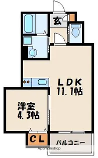 サニーガーデン古賀【2階】の間取り