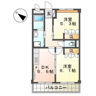 パークサイド小糸江Ⅰ【1階】の間取り