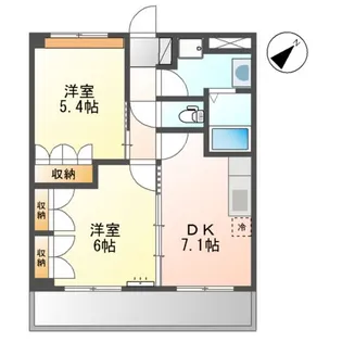 コーポラスオリンピア【203号室】の間取り