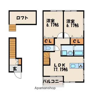 SKY06SKY07【2階】の間取り