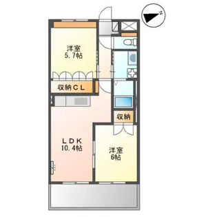 ハピネスコート【103号室】の間取り