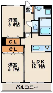 シャインフォレスト【205号室】の間取り