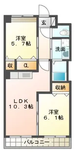 インペリアルコート【202号室】の間取り