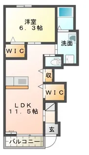 ボーフェン・ゼス【101号室】の間取り