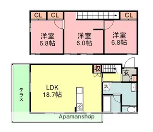 リリンクス【1階】の間取り