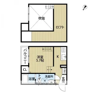 STAY CRIN香住ヶ丘【2階】の間取り
